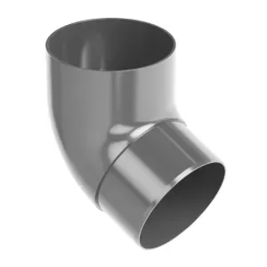 Kolano rury spustowej 67° PVC 100 mm jasny popiel RAL7038 Galeco