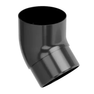 Kolano rury spustowej 45° PVC 100 mm grafit RAL7021 Galeco