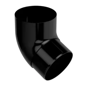 Kolano rury spustowej 67° PVC 100 mm czarny RAL9005 Galeco