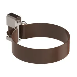 Obejma metalowa do dybla Stal brąz czekoladowy 90 mm RAL8017 Galeco