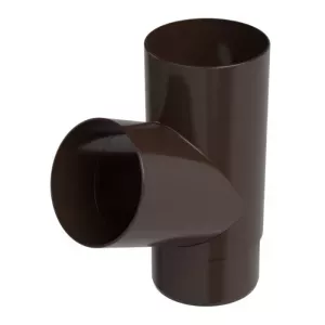 Trójnik rury spustowej 100 mm 67° PVC ciemny brąz RAL8019 Galeco