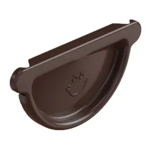 ZAMIENNIK - Zaślepka rynnowa uniwersalna 120 mm Stal brąz czekoladowy półmat RAL8017 Galeco