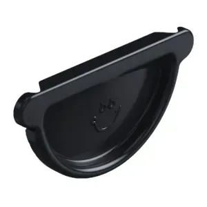 ZAMIENNIK - Zaślepka rynnowa uniwersalna 135 mm Stal czarny RAL9005 Galeco