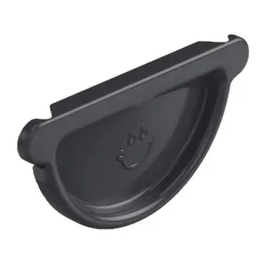 ZAMIENNIK - Zaślepka rynnowa uniwersalna 135 mm Stal grafit RAL7015 Galeco