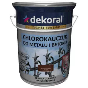 Dekoral Chlorokauczuk brązowy mahoniowy RAL8016 5l emalia do metalu i betonu