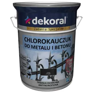 Dekoral Chlorokauczuk brązowy czarny RAL9005 5l emalia do metalu i betonu