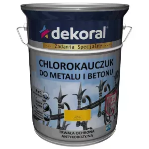 Dekoral Chlorokauczuk żółty RAL1007 5l emalia do metalu i betonu