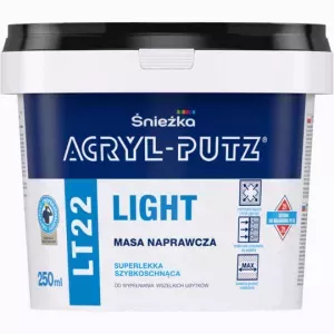Acryl Putz LT22 Light masa naprawcza 0,25l superlekka szybkoschnąca Śnieżka