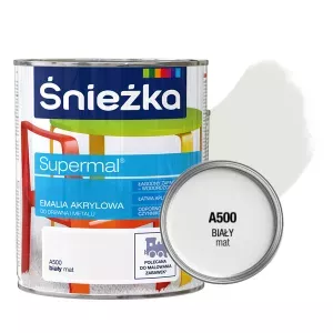 Śnieżka Supermal Emalia akrylowa biały mat 0,8l
