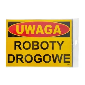 ZAMIENNIK - Tablica informacyjna BTO-16 "Roboty drogowe" 25x35cm
