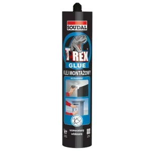 Klej montażowy T-Rex bezbarwny wodny 290ml Soudal