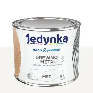 Emalia akrylowa Jedynka Deco&Protect biały mat 0,2l Tikkurila
