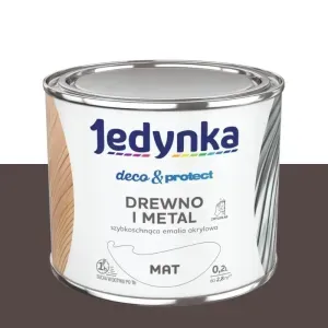 Emalia akrylowa Jedynka Deco&Protect brązowy ciemny mat 0,2l Tikkurila