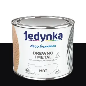 Emalia akrylowa Jedynka Deco&Protect czarny mat 0,2l Tikkurila