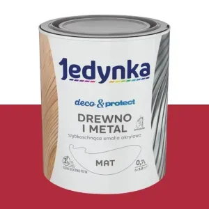 Emalia akrylowa Jedynka Deco&Protect czerwony mat 0,7l Tikkurila