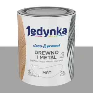 Emalia akrylowa Jedynka Deco&Protect szary mat 0,7l Tikkurila
