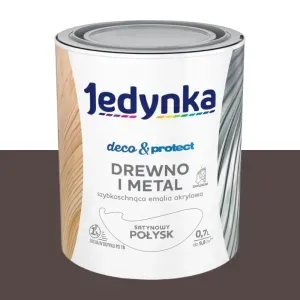Emalia akrylowa Jedynka Deco&Protect brązowy ciemny satynowy połysk 0,7l Tikkurila