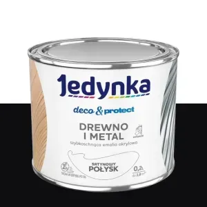 Emalia akrylowa Jedynka Deco&Protect czarny satynowy połysk 0,2l Tikkurila