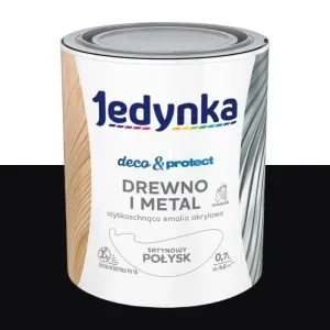 Emalia akrylowa Jedynka Deco&Protect czarny satynowy połysk 0,7 Tikkurila