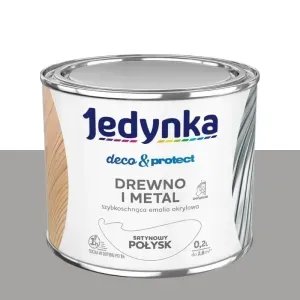 Emalia akrylowa Jedynka Deco&Protect szary satynowy połysk 0,2l Tikkurila