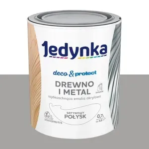 Emalia akrylowa Jedynka Deco&Protect szary satynowy połysk 0,7l Tikkurila