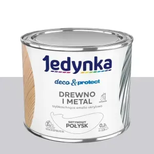 Emalia akrylowa Jedynka Deco&Protect szary jasny satynowy połysk 0,2l Tikkurila