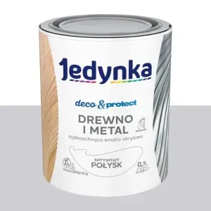 Emalia akrylowa Jedynka Deco&Protect szary jasny satynowy połysk 0,7l Tikkurila