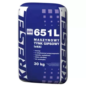 Tynk wewnętrzny gipsowy maszynowy 651L lekki 30kg Kreisel