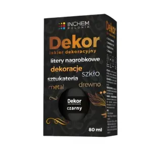 Lakier dekoracyjny Dekor czarny 80ml Inchem