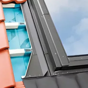 Kołnierz do okna dachowego EHV-AT Thermo 78x140 do pokryć falistych RAL7016 Fakro
