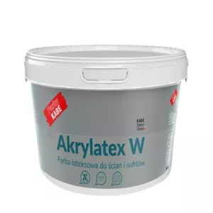 Farba elewacyjna akrylowa Akrylatex W baza A biała mat 10l Kabe