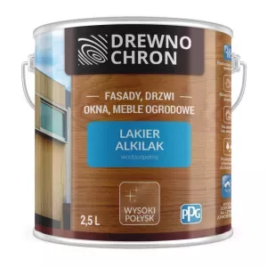 Drewnochron Alkilak bezbarwny połysk2,5 l lakier wodoodporny