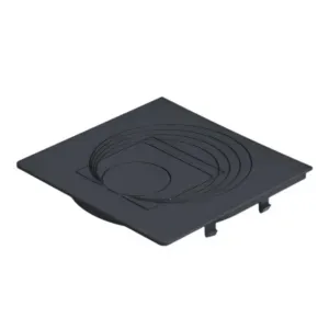 Klapka pod rurę do osadnika i rewizji STAL2 80x80mm czarny 9005 Galeco 