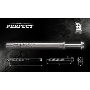 Kołek rozporowy ramowy z kołnierzem 8x100mm klucz TORX 1szt. Stalco