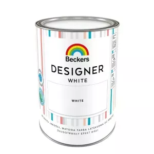 Farba wewnętrzna Designer White biała matowa lateksowa 1l Beckers