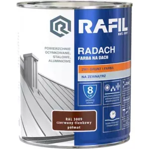 Rafil Radach Farba Na Dach RAL3009 czerwony tlenkowy półmat 0,75l