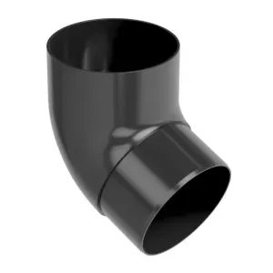 Kolano rury spustowej 67° PVC 80 mm grafit RAL7021 Galeco