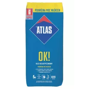 Atlas OK! Zaprawa klejowa uelastyczniona do glazury 25kg