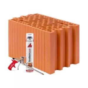 Pustak ceramiczny Porotherm 25 3x1/3 Dryfix z zaprawą w piance klasa 15 Wienerberger