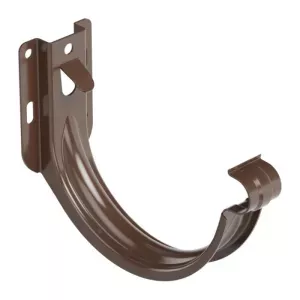 Hak rynnowy doczołowy metalowy 130 mm brąz czekoladowy RAL8017 Galeco