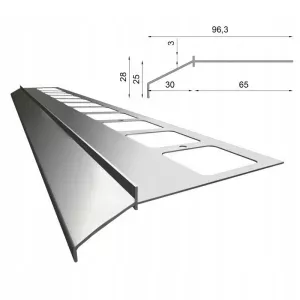 Profil okapowy prosty K100 2mb RAL7037 szary Renoplast