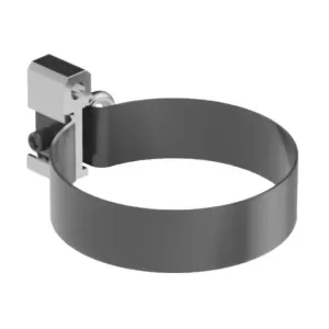 Obejma metalowa do dybla Stal srebrny metalic 90 mm RAL9006 Galeco