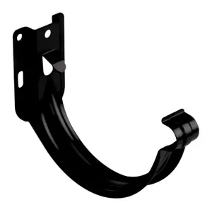 Hak rynnowy doczołowy Stal 135 mm czarny półmat RAL9005 Galeco
