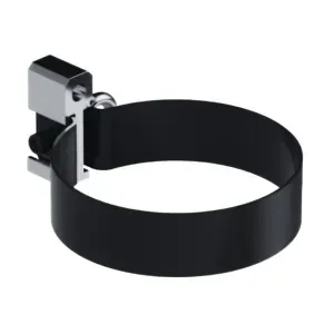 Obejma metalowa do dybla Stal czarny półmat 90 mm RAL9005 Galeco
