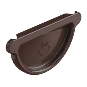 ZAMIENNIK - Zaślepka rynnowa uniwersalna 135 mm Stal brąz ciemny RAL8019 Galeco