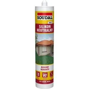 Silikon neutralny budowlany biały 280ml Soudal