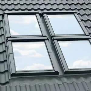 Kołnierz uszczelniający do dachówki płaskiej KZV-1-FT 94x140cm RAL 7016 Fakro