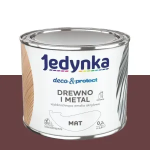 Emalia akrylowa Jedynka Deco&Protect mahoń mat 0,2l Tikkurila