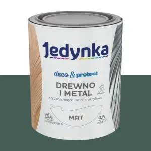 Emalia akrylowa Jedynka Deco&Protect zielony ciemny mat 0,7l Tikkurila