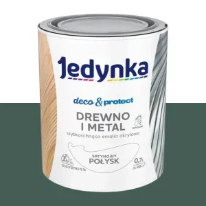 Emalia akrylowa Jedynka Deco&Protect zielony ciemny satynowy połysk 0,75l Tikkurila